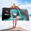 H-Hatsune M-Miku Anime Beach Swimming Towel Soft Absorbent Washcloth Children's Gifts for Kids Travel Camping Gym