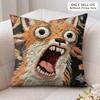 2D Scream Animals Retro Kissenbezug Seidiger Kurzer Plüsch Unsichtbarer Reißverschluss Staubdicht Sofakissenbezug Für Heimdekoration