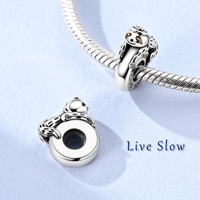 Original Clip Charms Spacer Beads Copper Love Four-Leaf Clover Zircon Charms Fit Bracelet Women Diy Jewelry Gift