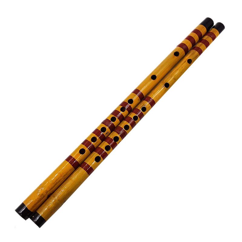 Traditional Long Bamboo Flute Clarinet Student Musical Instrument 7 Hole 42.5Cm