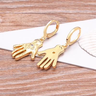 Nidin Fashion Classic Tree of Life Drop Earrings For Women Girl Female Copper CZ Lucky Party Birthday Jewelry Hoop Earrings Gift
