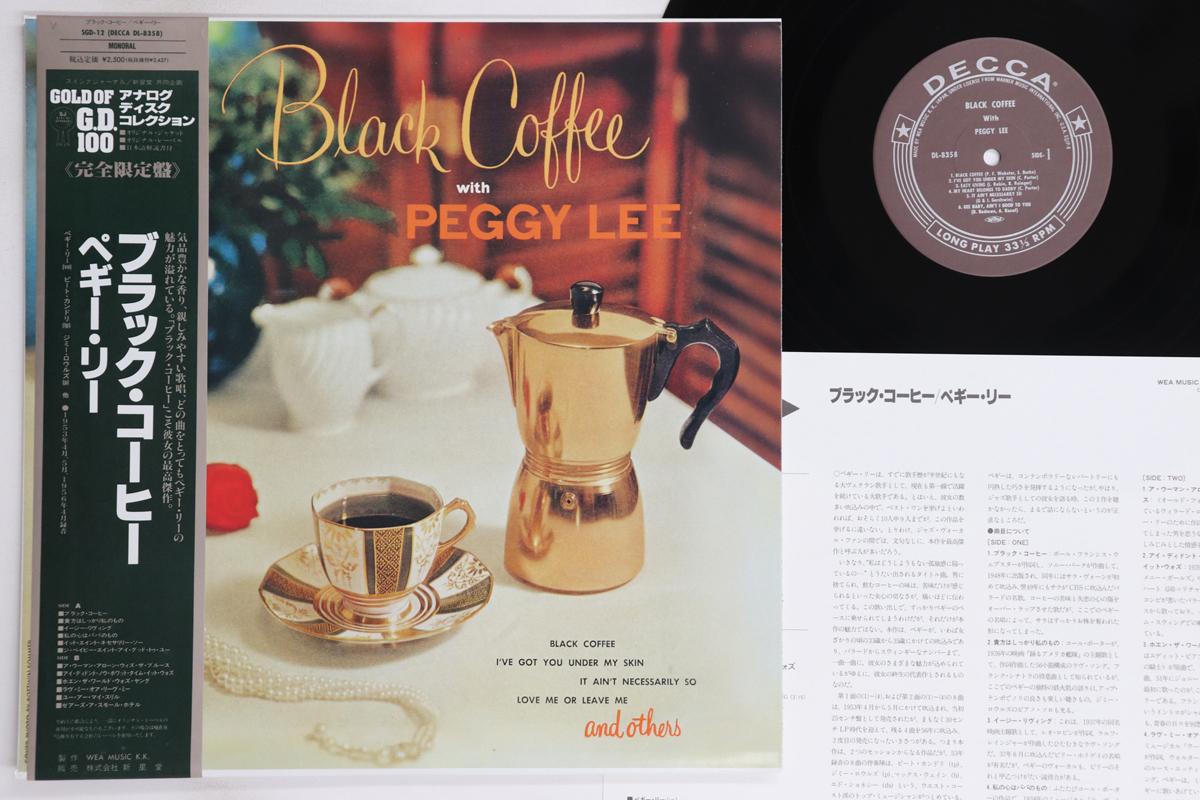 

LP Record PEGGY LEE - Black Coffee SGD12,DL8358 DECCA 1991 Japan Obi Jazz Used