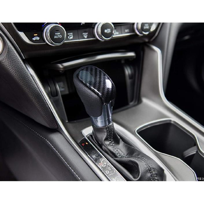 Ramecar Gear Shift Knob Shifter Trim for Honda Accord 10th 2018 2019 2020 2021 2022, ABS Carbon Fiber 1pc
