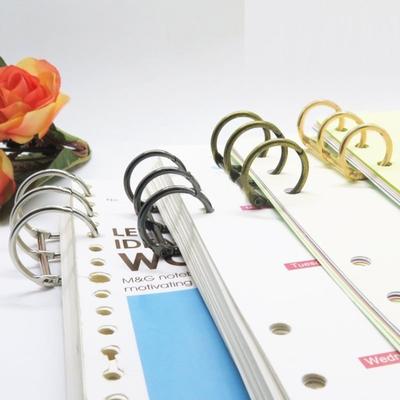 2Pcs Metal Loose Leaf Book Binder 3 Rings For Notebook Album Scrapbook Clips