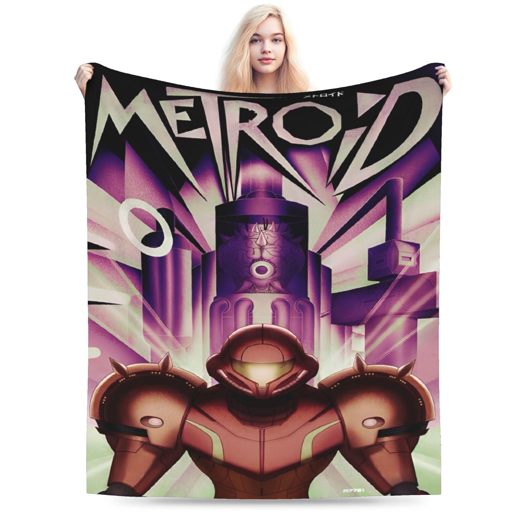 

Плед из флиса героя Metroid Уютные ультрамягкие пледы для кровати Покрывало 30x40in