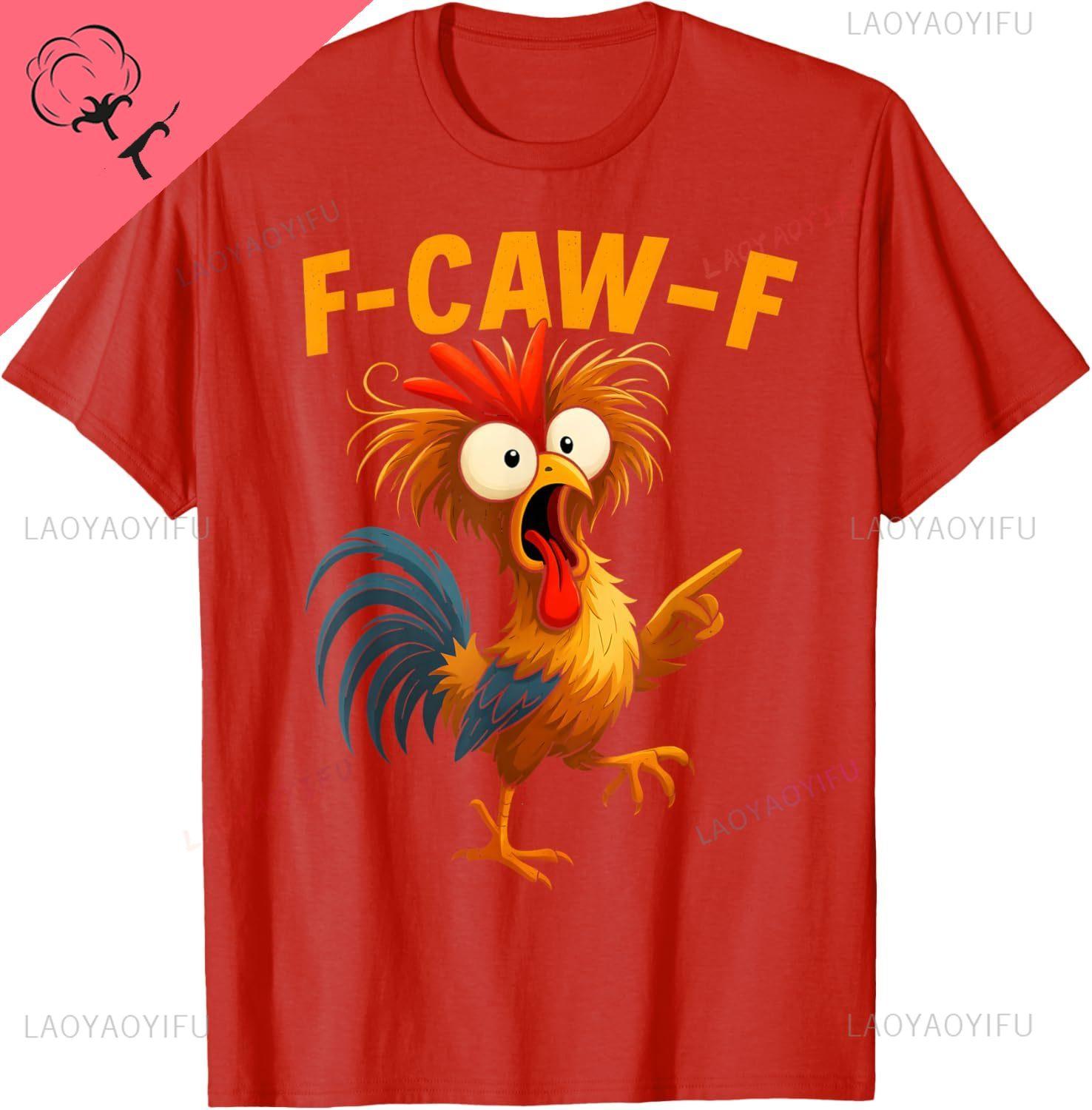 

F Caw F Rooster Funny Bird Fcawf Chicken Whisperer Fawk Off TShirt Mens Clothing Print on Demand Cotton Vintage Clothes S