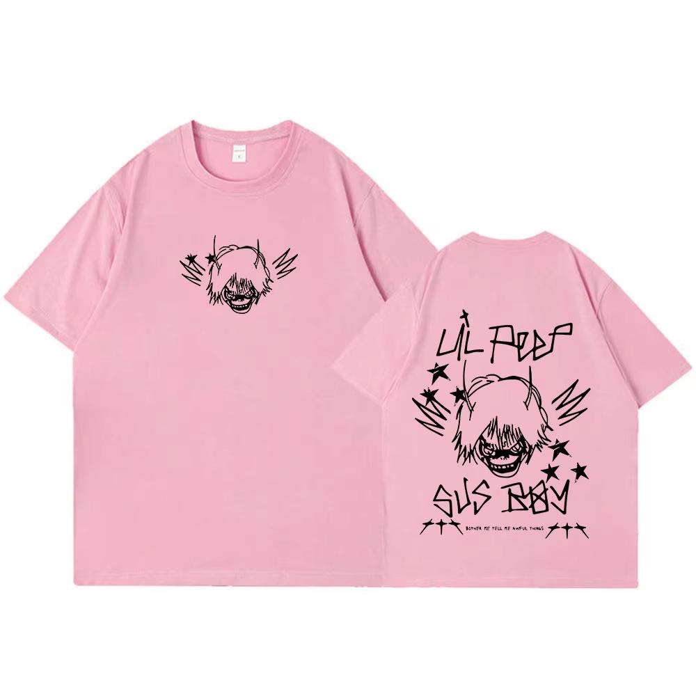 Rapper Lil Peep SUS BOY T-shirts Men's Women Clothing Fashion T-shirt Cotton Casual Short Sleeve Gothic Cotton Oversized T-shirts