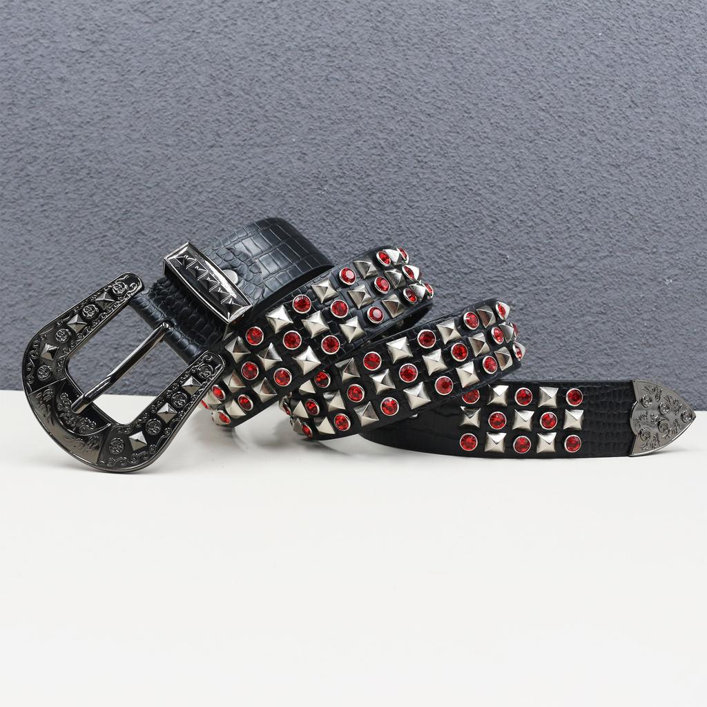 Belts for Men's High-end Rivets Belts for Personalized Rhinestone Belts for Men's Belts for Women