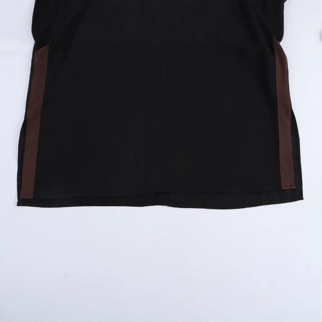 2025 Spring Women's Fashion Shirt with Side Stripe Design, European & American Style