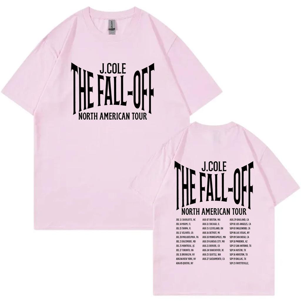 Rapper J Cole The Fall Off Tour 2026 Print T Shirt Harajuku Hip Hop Short Sleeve Tshirt Men Women Casual Fashion Loose Tshirts