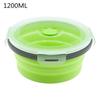 350ML/500ML/800ML/1200ML Přenosný Kruhový Silikonový Skládací Obědový Box Bento Box KTY