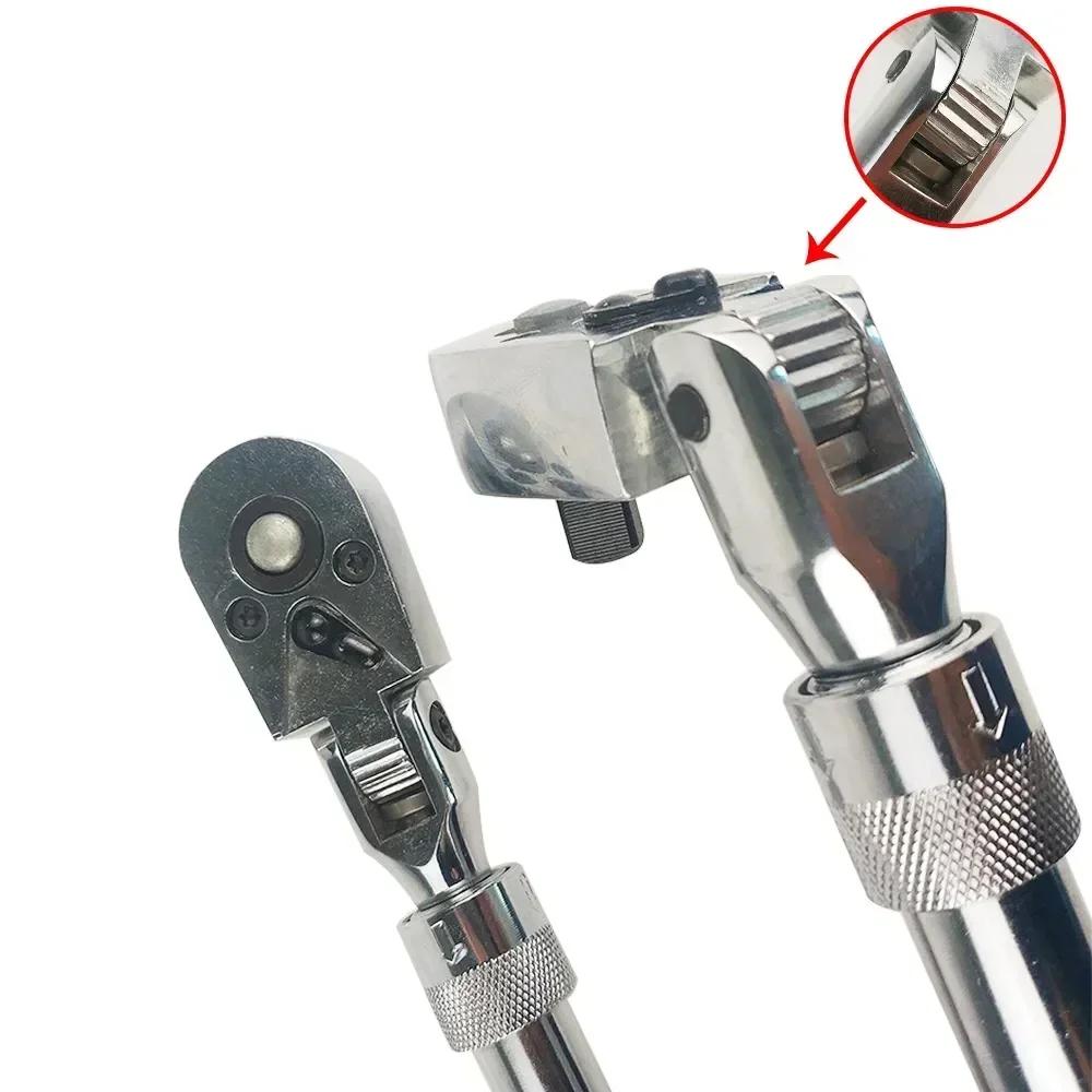 1/2 72-Tooth Carbon Steel Retractable Ratchet Wrench Automatic Quick Release Spanner Multifunctional Hand Tool