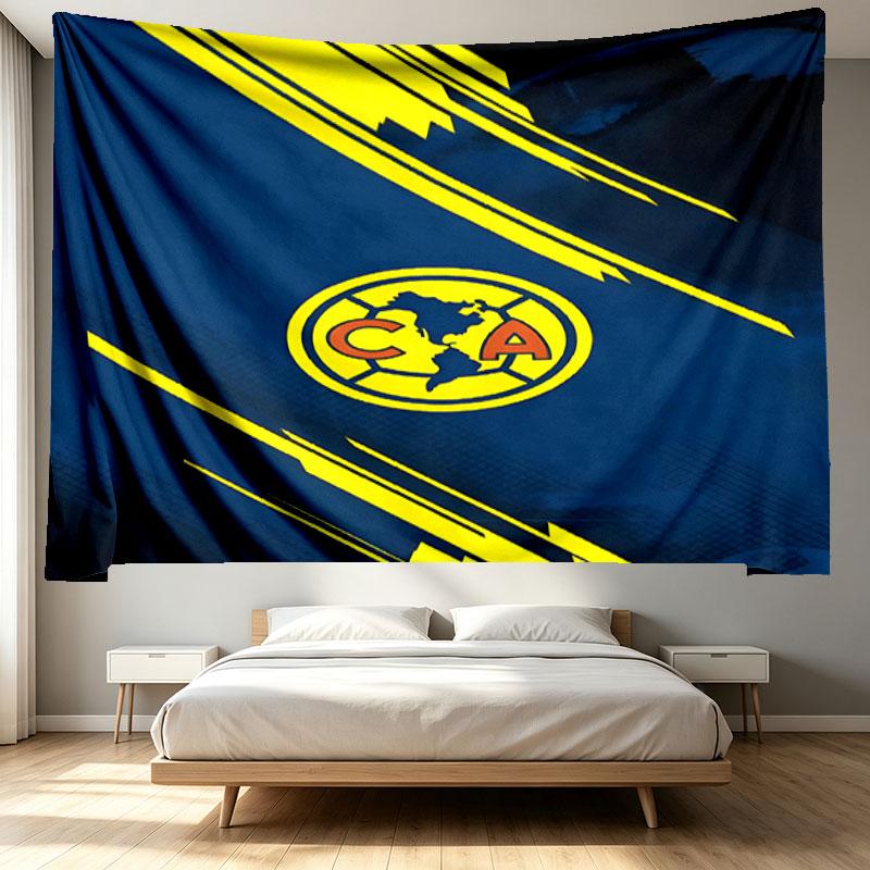 Club America Print Tapestry - Portable Wall Decor Cloth, for Home, Dorm, Travel, Bedroom, Living Room - Ideal Birthday Housewarming Gift