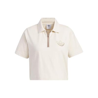 Originals Trefoil Logo Sportswear Polo Shirt Women Tops White IN1034