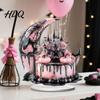 Unique Holiday Party Centerpieces Halloween Dark Style Table Decorations Acrylic Pink And Black Gothic Centerpiece Sweet Cool Home Accents Crescent