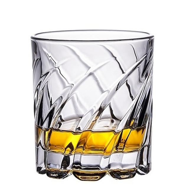 280ml Rotating Whiskey Glass Old Fashioned Glass for Drinking Bourbon,Scotch,Cocktails or Tea,Whisky