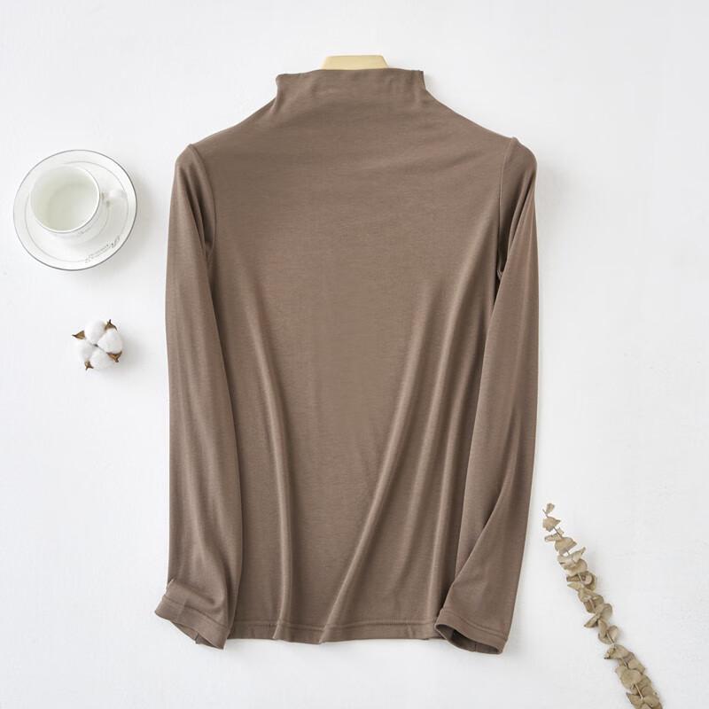 

Женская базовая футболка Jiaxin из модала с полувысоким воротом M