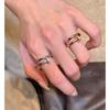Nail Ring Plated with 8K Rose Gold, Couple Men's and Women's Ring Gypsy, High-end Full Diamond