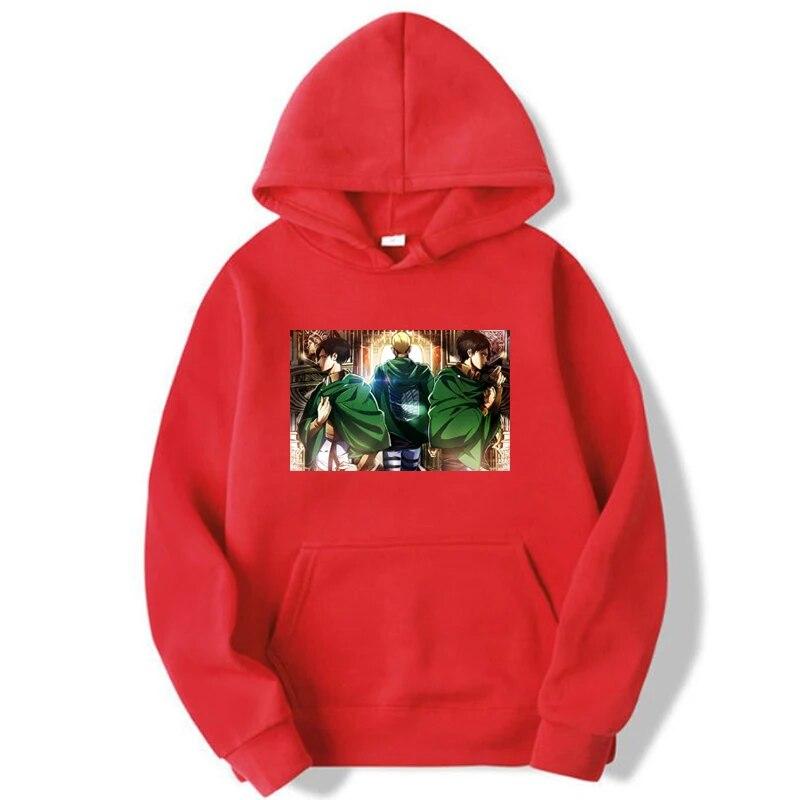 Módní Anime Unisex Mikina Útok na Titan Unisexga Mikina Levi Kreslená mikina s kapucí Grafika Harajuku Ženy Unisex Pulovry s kapucí