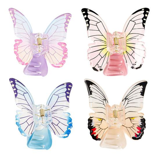 Hair Claw Butterfly Design Back Head Hair Clip Anti-slip Teeth Strong Grip Shark Hair Clip Lightweight Versatile Hair Accessory