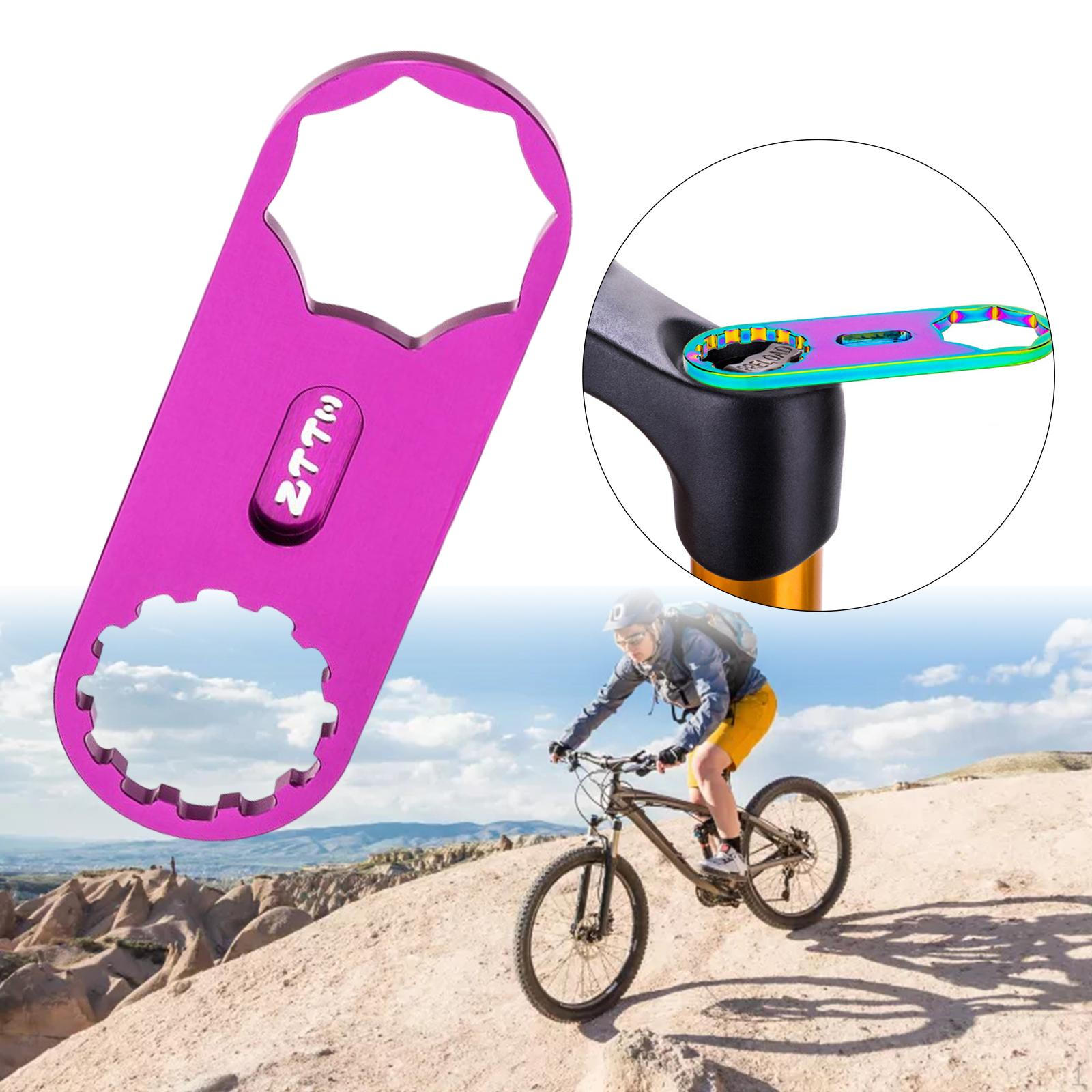 Bike Front Fork Shoulder Cover Caps Wrench Disassembly Tools for Spanner Purple