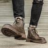 Golden Sapling Retro Motorcycle Boots for Men High Quality Soft Leather Basic Ankle Boot Male Winter Spring Platform Flats Shoes