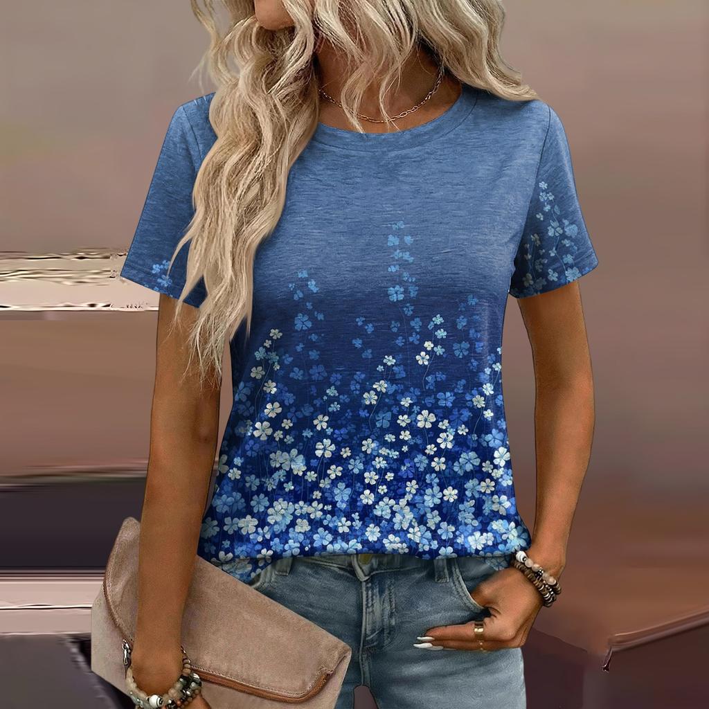 Women's Loose-Fit Fashionable Casual Printed T-Shirt