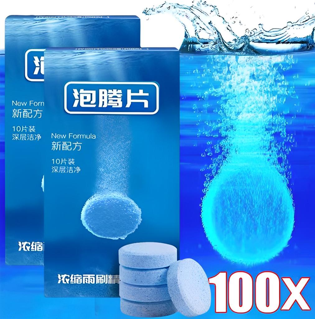 100Pcs Car Efervescente Tablets Limpador de Pára-brisas Limpador de Pára-brisas Tabet Sólido Lavador Universal Casa Banheiro Janela