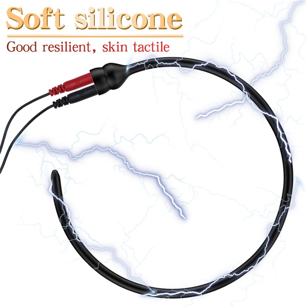 Electric Shock Urethral Penis Plug Dilator Stainless Steel Physical Therapy Bipolar Massager Electro Stimulate Sex Toy For Men