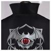 Gothic Vampire Count Cloak, Long Stand Collar Cape Black Red Lining Halloween Coat