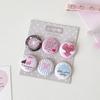 6Pcs Cute Kawaii Cartoon Button Badges Assorted Pastel Designs Smooth Surface For Backpack Decoration Diy Crafts Gifts For Teen