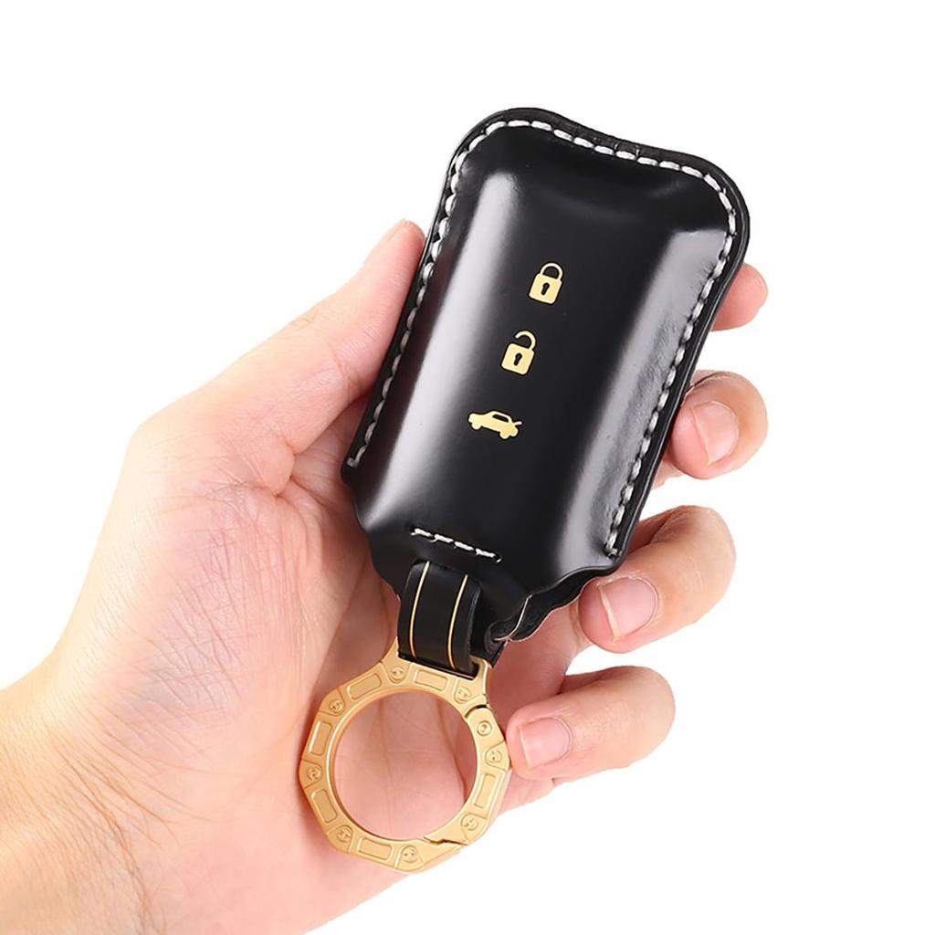 Suitable for Mitsubishi Orand Jinxuan Pajero Jinchang Yige Handmade Cowhide High-End Car Key Cover Keychain Car Key Case