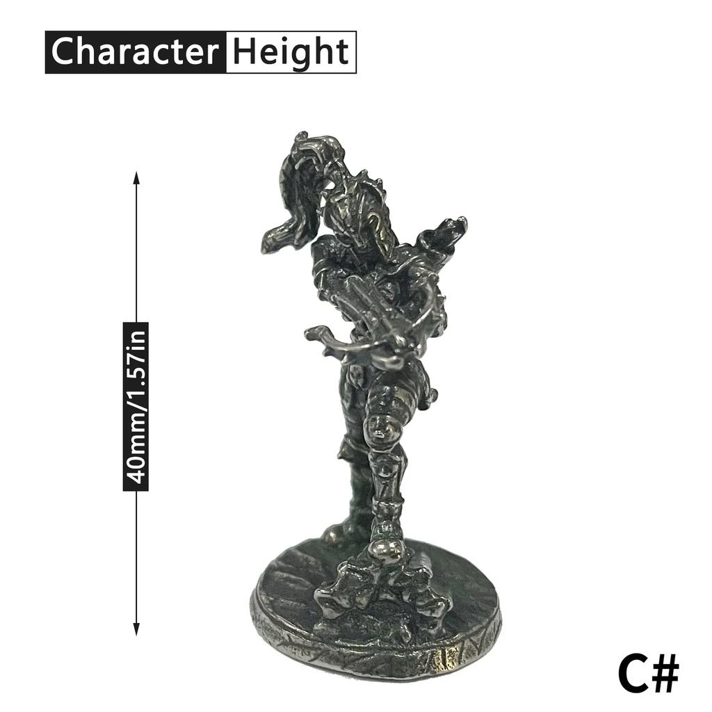 White Copper Metal Warrior Arab Knight Soldier Model Miniature Figurines Board Pieces Car Decoration Gift Decorative Figurines