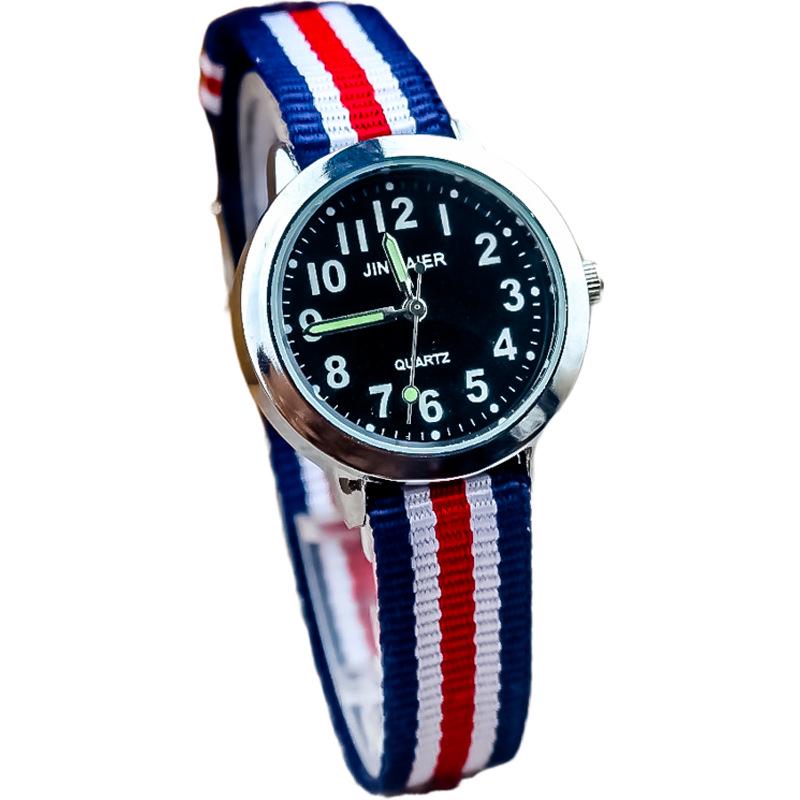 Kids' Casual Sports Digital Quartz Watch with Luminous Hands and Nylon Strap