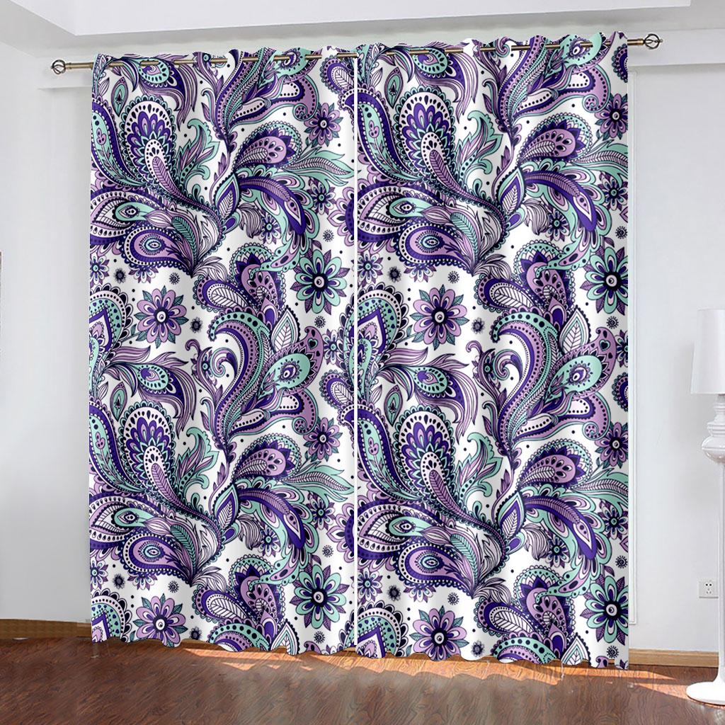 

3D Таинственный узор занавеса, высококачественный полиэстер материал прочный занавес, украшение для спальни дома W132cm x H160cm&Grommet