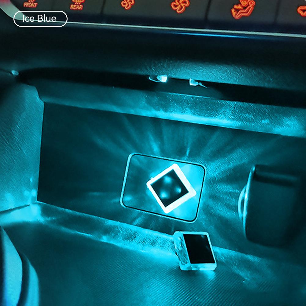 Car Interior USB Ambient Atmosphere Light LED Decorative Signal Lights Auto Reading Lamp Decorations Diamond Triangle