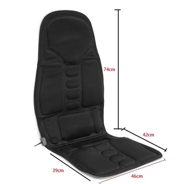 Electric Heating Car SUV Massage Cushion, Home Cushion Body Back Waist Relaxation Vibration Massage Support Pad Black