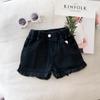 Summer New Children Clothing Solid Color Baby Girls Pants Casual White Jeans Shorts Kids Toddler Jeans Shorts