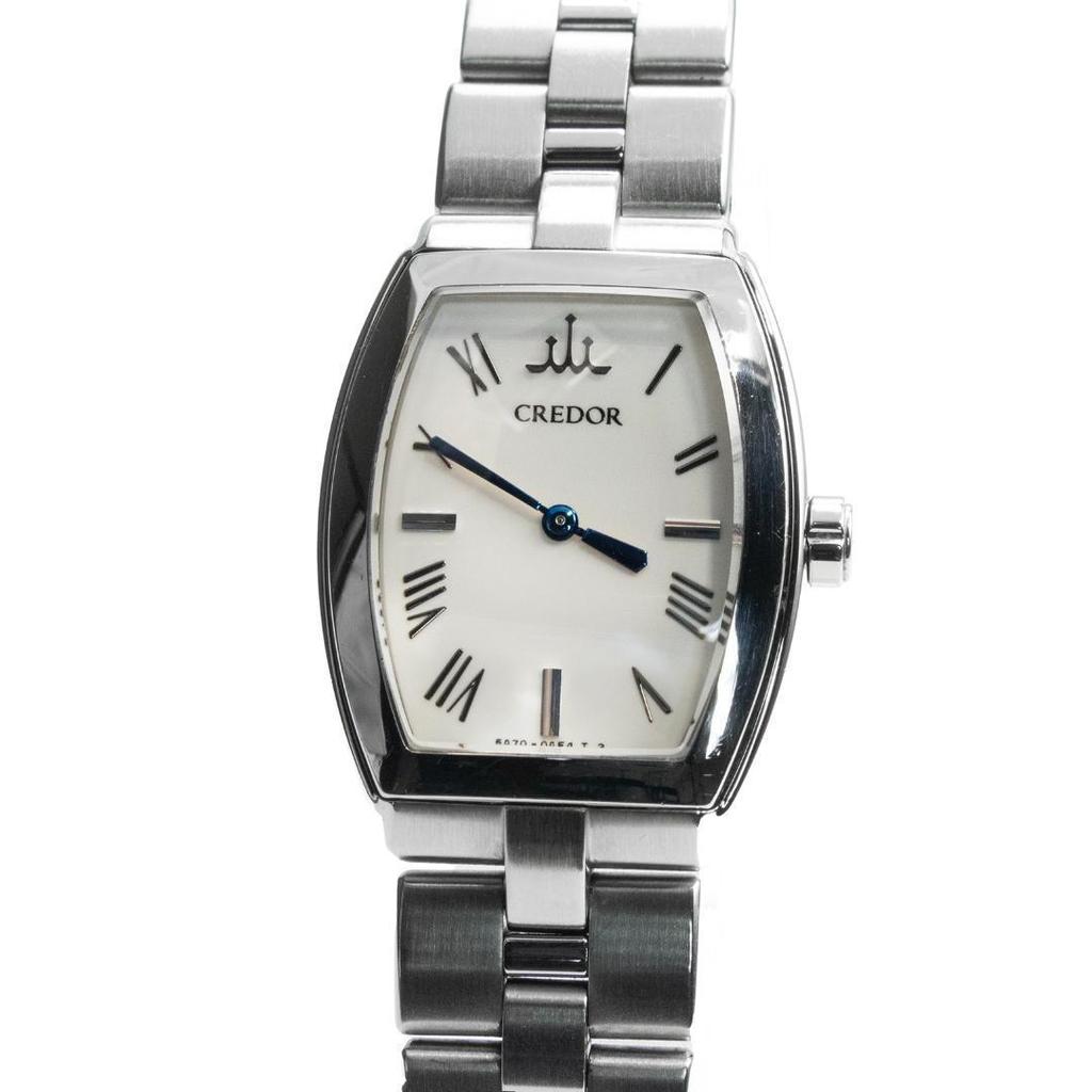 [USED] Seiko Women's Credor Aqua Watch In White and Blue with Logo, Rare