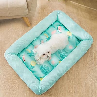 Cooling Pet Bed Dog Summer Dog Pad Bed Square Comfortable Sleeping Mat for Puppy Kitten Dog House Kennel Breathable Dogs Beds