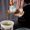 135ml Enamel Colored Three Piece Lid Bowl Single High-end Large Tea Bowl Thickened Anti Scalding Kung Fu Tea Set