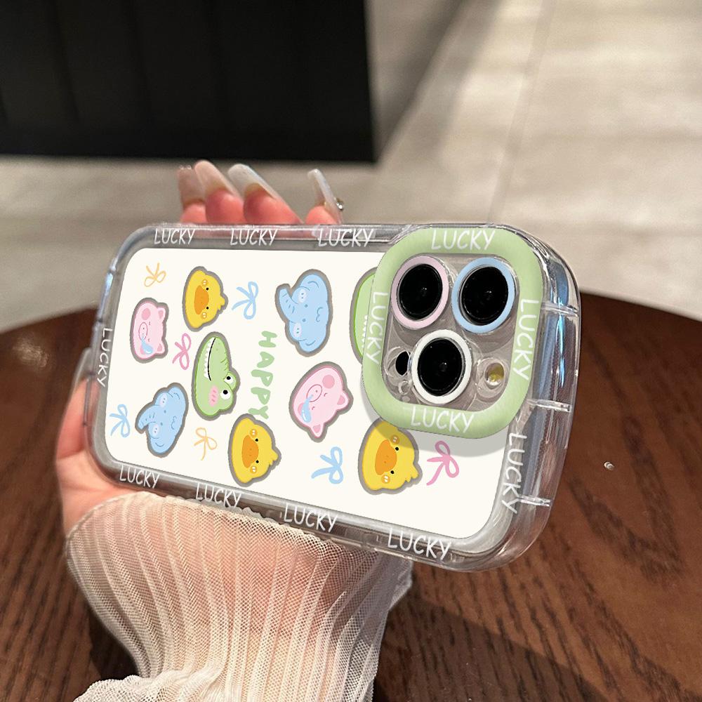 Mobile Phone Cases for iPhone 11 13 XR 15 Pro Max 12 14 Pro Max Case iPhone 16 7 Plus 8 Plus XS Max Cartoon Pattern Anti-drop Protection Shockproof