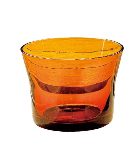 

Hirota Glass Flare Glass, Heat-Resistant, Amber, Large, 250ml