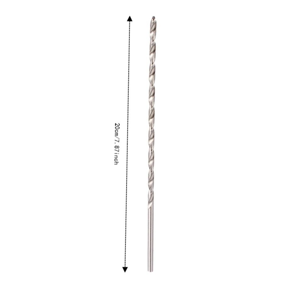 2pcs 4mm Diameter Extra Long Drill Bit HSS Spiral Drill Bit Durable Jobber Drill Bit Woodwork