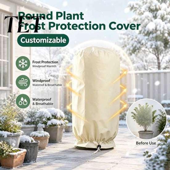 Frost Protection for Outdoor Plants Winter Plant Cover, Cloth with Zipper And Drawstring, Reusable Cold Resistant Tree Trunk Wrap Freeze Cover Garden
