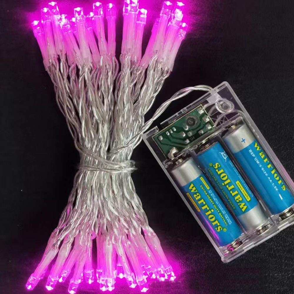 LED-Feen-Lichterkette, 7 Farben, batteriebetrieben, für den Außenbereich, wasserdicht, LED-Lichterkette, Weihnachten, Geburtstag, Zuhause, Party, Dekoration, Lampe