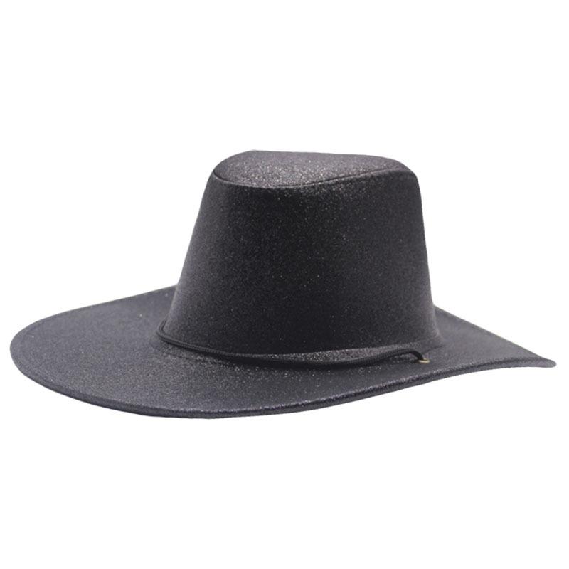 New Party Halloween Christmas Shine Jazz Hat Top Hat Style Symphony Western Cowboy Hat