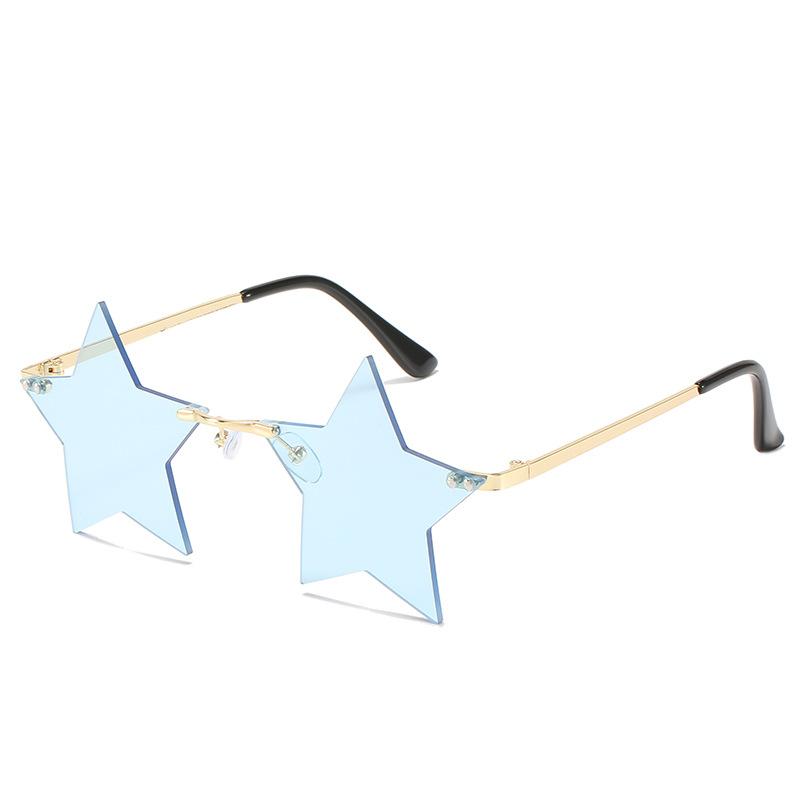 Pentagram Sunglasses Women'S Rimless Sunglasses Women'S Tide Party Dance Funny Glasses