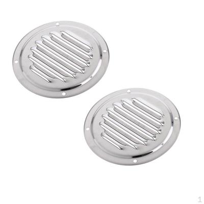 2pcs 316 Grade Stainless Steel Round Louvered Fits Marine Boat RV Accessories Silver