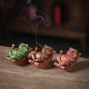 Golden Toad Incense Burner Zen Rocking Chair Ornament for Tea Ceremony